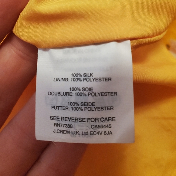 Madewell Silk Belladonna yellow orange mini dress. Carnations, floral. 14. Plus. - Picture 11 of 11